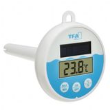 TFA Dostmann Digitales Solar-Poolthermometer Zwembadthermometer Wit, Turquoise
