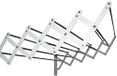 Sauvic EXTENDABLE wandgemonteerde witte Airer met 10 aluminium kledinglijnen 140 cm, staal 140 x 78 x 26,5 cm