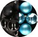 Decoris Boules de Noël - 12 pièces - 8 cm - Noir et Bleu - Plastique