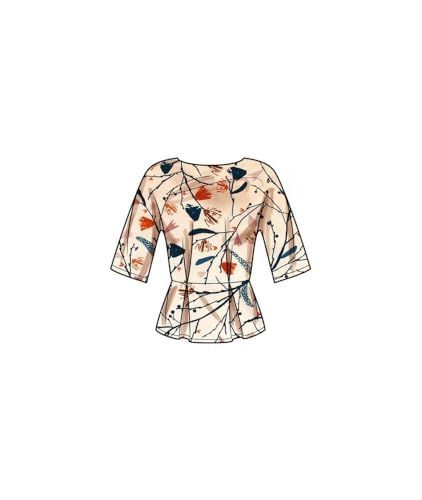 NEW LOOK UN6753A Misses' Top with Sleeve Variations A (6-8-10-12-14-16)