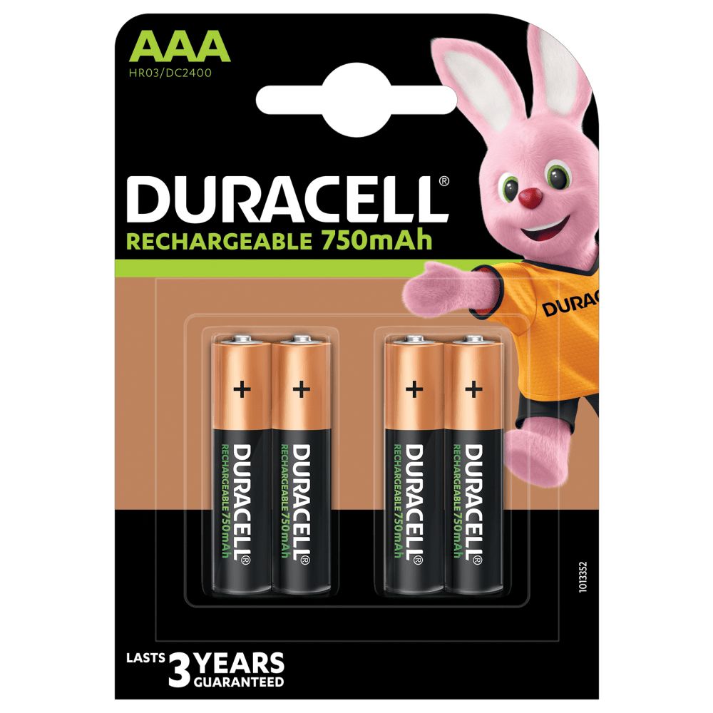 Duracell Recharge Plus AAA Batterijen - 750 mAh - 4 stuks