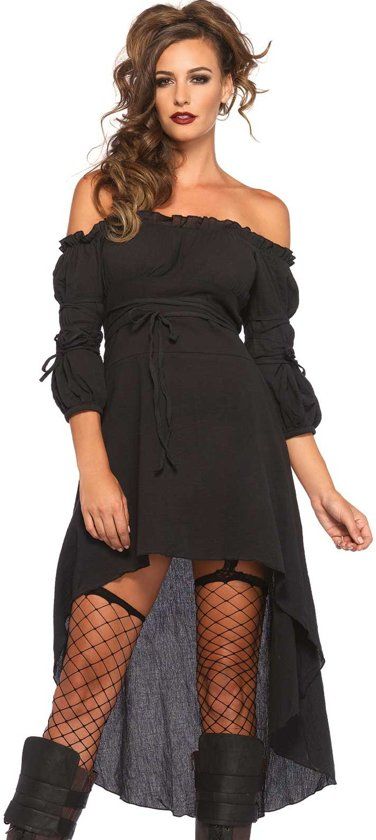 Leg Avenue Romantische Jurk Zwart