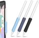 STOYOBE support en silicone, set van 3 supports en silicone pour Apple Pencil 1 / Apple Pencil 2 / Huawei M-Pencil, bleu foncé + bleu clair + noir (3 pièces)