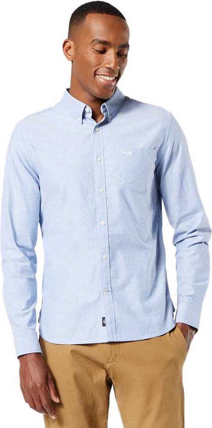 Dockers Oxford 2.0 Overhemd Heren Blauw Maat L - Lange Mouw