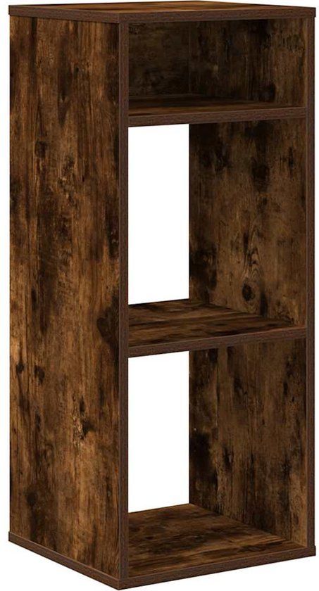vidaXL Boekenkast - 34x31x80 cm - Bewerkt Hout - Gerookt Eikenkleurig