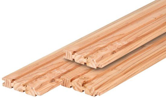 Merkloos Tuindeco Douglas dubbelzijdig triple profiel 2,8x14,5x224 cm
