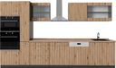 Vicco R-Line Keuken – 350 cm met hoge kast, WB Eik Artisanaal eiken/antraciet