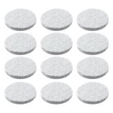 AMIG Anti-krasvilt - 48x - wit - 18 mm - rond - zelfklevend - meubel beschermvilt