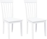 vidaXL - Eetkamerstoelen - 2 - st - massief - hout - rubber - wit