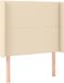 vidaXL Hoofdbord - Tissu - Crème - 103x16x118/128 cm