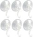 AMIG Ophanghaken met zuignap - 6x - kunststof - transparant - diameter 5,5 cm