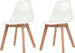 vidaXL Eetkamerstoelen 2 stuks kunststof wit