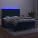 Maison Exclusive - Boxspringbed met matras en LED-verlichting, donkerblauw, 140x200 cm, fluweel