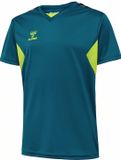 Hummel Kindersportshirt Hmlauthentic Pl Jersey S/S Kids Blue Coral/Sulphur Spring