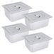 Ensemble de 4 casseroles d'hôtel en acier inoxydable avec couvercles