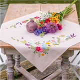 Vervaco Tafelkleed Kit Vrolijke Lente Borduurpakket 72x72 cm