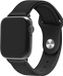 Strap-it Leren band hybrid - Geschikt voor Apple Watch bandje - Series 1/2/3/4/5/6/7/8/9/10/11/SE/SE2/SE3 - Zwart - Leer / Siliconen sportbandje met druksluiting - iWatch bandje maat: 38 / 40 / 41 / 42mm