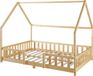 en.casa Kinderbed Sisimiut met uitvalbeveiliging 140x200 cm houtkleurig