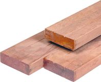 Merkloos Balk geschaafd 44x145mm (BxH) Hardhout | 4.4x14.5x305cm