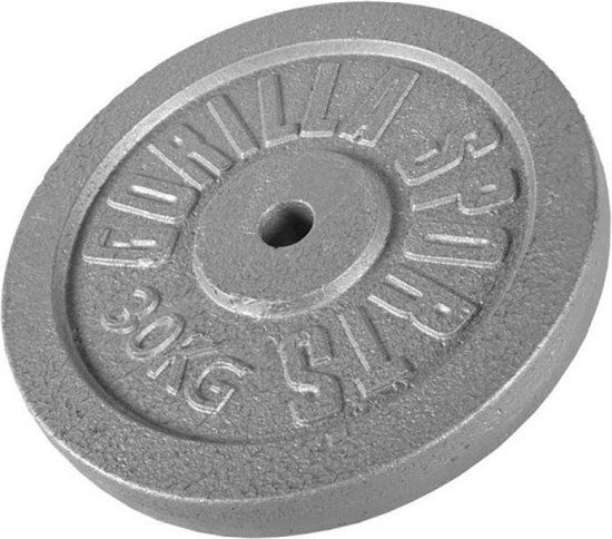 Gorilla Sports Halterschijf - 30 kg - Gietijzer - 30 mm