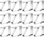 Unyqoos® Set de 12 pinces de nappe en acier inoxydable
