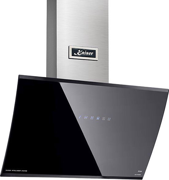 Kaiser AT 6488 F ECO Line - 60 cm Afzuigkap - 1250 m³/h - RVS/Zwart Glas