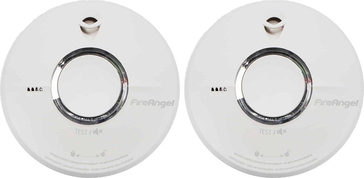 FireAngel ST-622 Rookmelder 2-pack | 10 jaar accu | Pauzeknop | Testknop