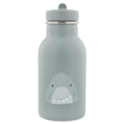 Trixie - Drinkfles voor kinderen van roestvrij staal, 350 ml, Mr. Shark (haai)