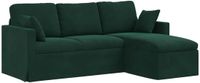 vidaXL Bank Donkergroen Fluweel 198 x 134 x 80 cm
