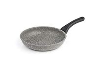 Barazzoni Monolitica Pan van aluminium in steenlook met marmotech-coating en speciale inductiebodem van aluminium/staal, Ø 28 cm, gemaakt in Italië, grijs