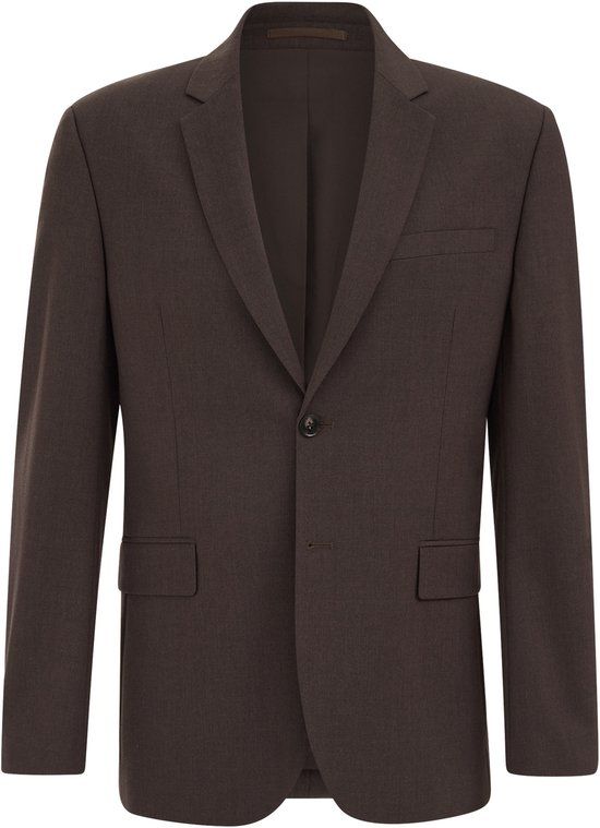 WE Fashion Heren slim fit blazer donkerbruin