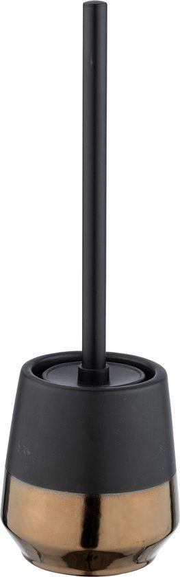 Wenko Brandol Toiletborstel Mat Zwart/Brons met Houder - Keramiek