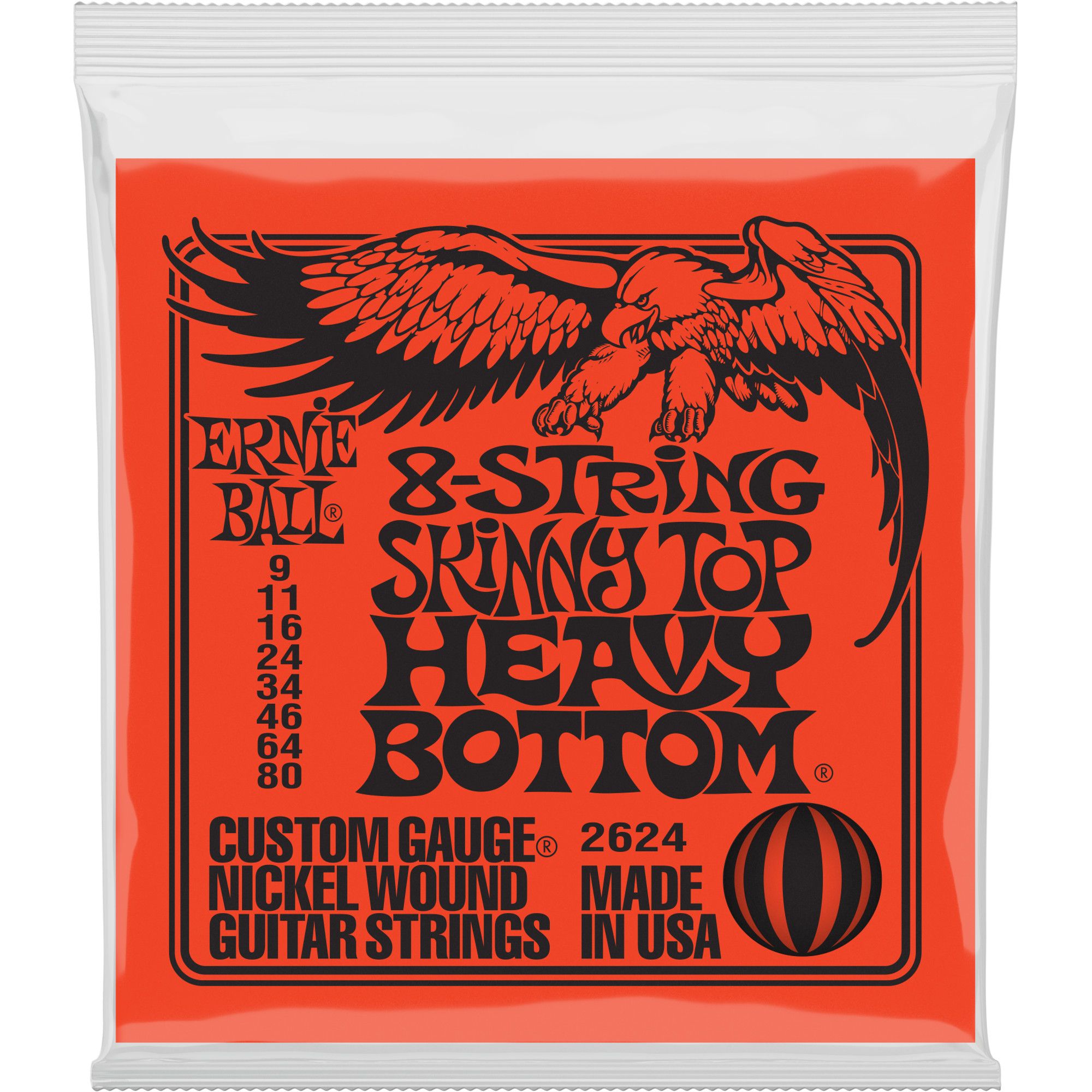Ernie Ball 2624 8-string Skinny Top Heavy Bottom - 0749699126249