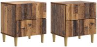 vidaXL Nachtkastje 2 st Oud hout 43 x 34,5 x 48 cm Bewerkt hout