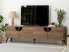 GRATTO Meuble TV-HiFi 4 portes battantes noyer