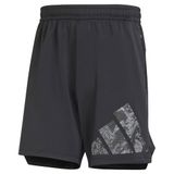 Adidas Workout Knit Logo 5´´ Korte Broek Zwart S Man