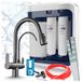 Ari robinet de cuisine 3 voies Nordic, graphite, robinet extractible. Incluant système de filtration d'eau Aquaphor Ro-202S Pro