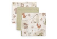 Jollein Hydrofiel Monddoekje Barn Buddies 31x31cm (3-pack)