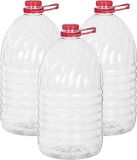 CM Watercontainer/jerrycan - 5 liter - 3x - kunststof - transparant