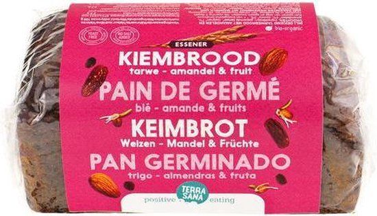 TerraSana Gekiemd Brood Zuidvruchten Amandel 400g