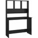 Prolenta Maison Exclusive - Bureau Avec Étagères Noir Brillant 110 X 45 X 157 Cm Aggloméré
