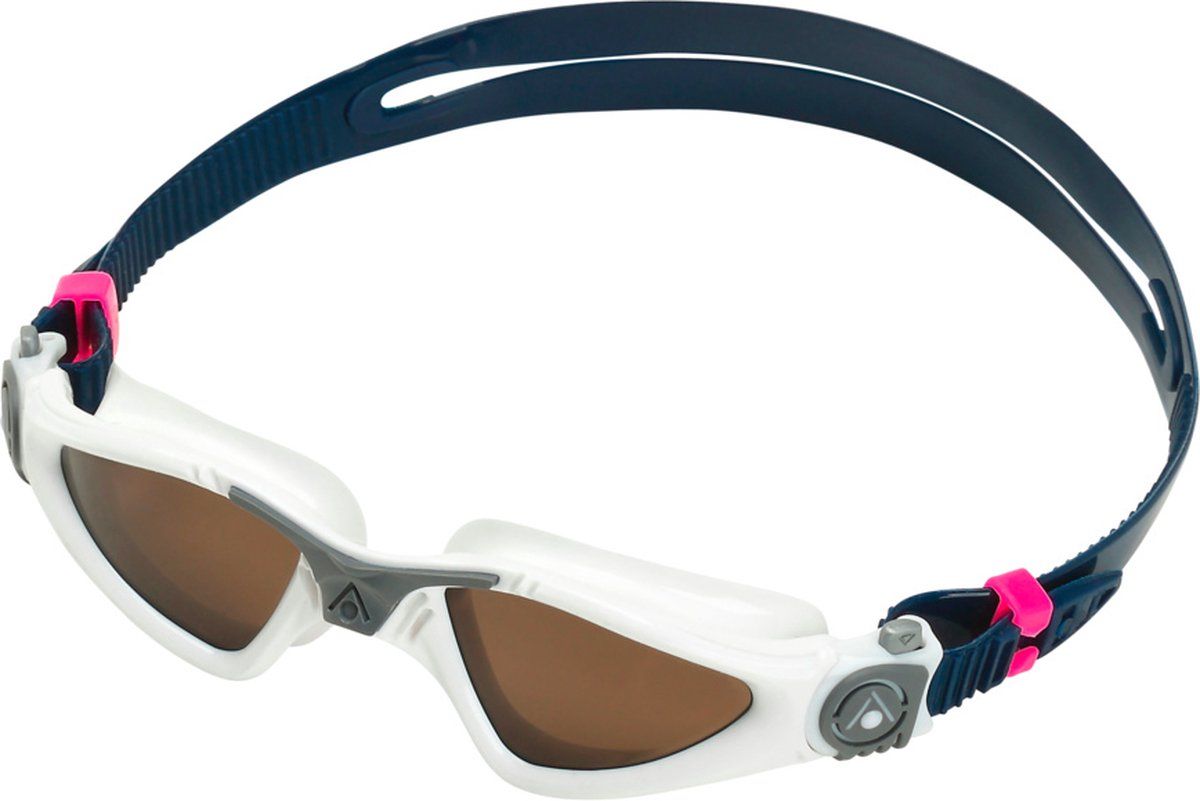 Aquasphere Kayenne Small Zwembril - Brown Polarized Lens - Wit/Grijs