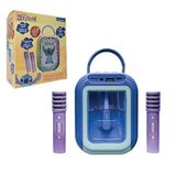Lexibook Stitch Bluetooth Karaoke Machine met 2 Draadloze Microfoons, Blauw, BTC030DLXB