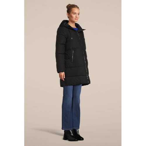 ONLY MATERNITY OLMNEWDOLLY - Zwarte gewatteerde zwangerschapsjas - Winter