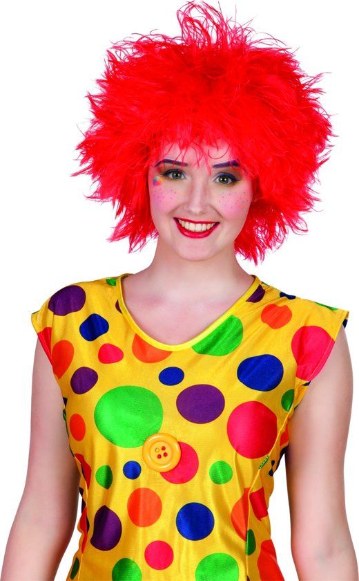 Boland Pruik Frizzy - Rood