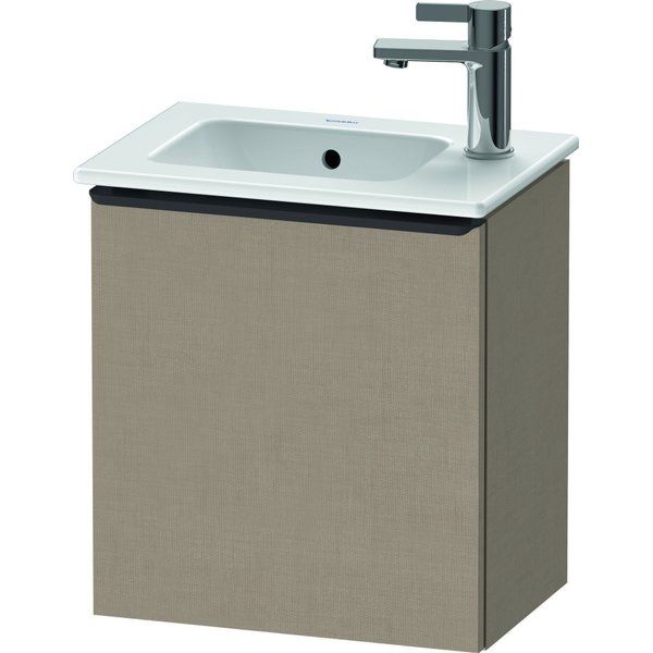 Duravit D-Neo wastafelonderkast 41x44x27.4cm Linksdraaiend 1 deur Linnen Mat de4259l7575