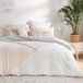Peri Home 100% Katoen 3-delige Trooster en Sham Set (Multi Colorblock Frange, Full/Queen)