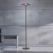 Vitrum LED-Stehlampe, gris Aluminium/Verre variateur tactile - PURE - Salon - Moderne - Avec abat-jour