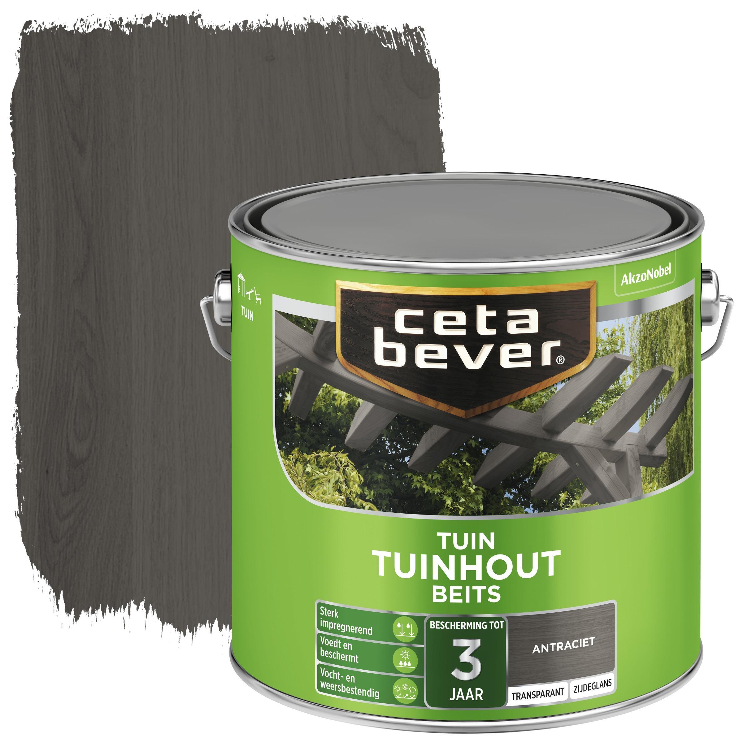 Cetabever tuinhout beits transparant antraciet zijdeglans 2 5 liter