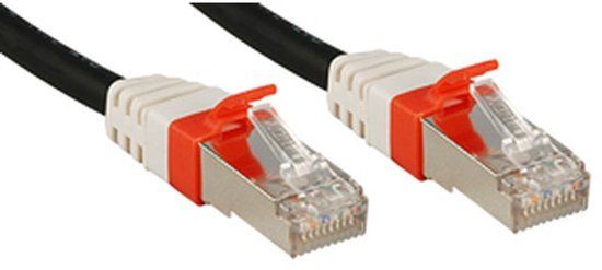 LINDY 45362 RJ45 Netwerkkabel, patchkabel CAT 6A S/STP 0.50 m Zwart